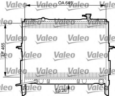 Radiador refrigeración del motor 735505 VALEO