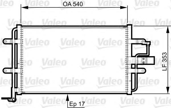 814357 VALEO condensador aire acondicionado