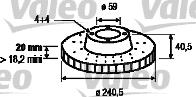 186744 VALEO freno de disco delantero