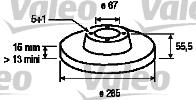 186753 VALEO disco de freno trasero