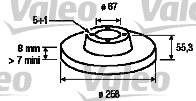 186760 VALEO disco de freno trasero