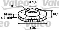 186688 VALEO disco de freno delantero