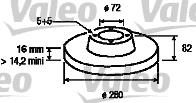 186708 VALEO disco de freno trasero