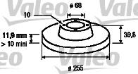 186856 VALEO disco de freno trasero