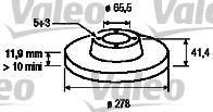 186854 VALEO disco de freno trasero