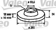 186834 VALEO disco de freno trasero