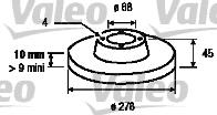 186845 VALEO disco de freno trasero