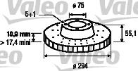 186861 VALEO disco de freno trasero