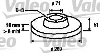 186785 VALEO disco de freno trasero