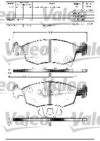 601326 VALEO pastillas de freno delanteras