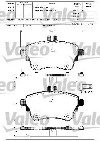 601317 VALEO pastillas de freno delanteras