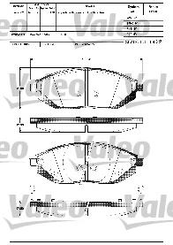 601291 VALEO pastillas de freno delanteras