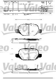 601327 VALEO pastillas de freno traseras