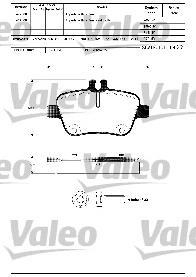 601304 VALEO pastillas de freno traseras