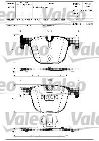 601319 VALEO pastillas de freno traseras