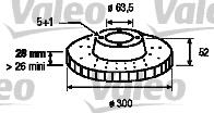 Disco de freno 197055 VALEO