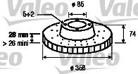 197051 VALEO disco de freno trasero