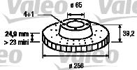 197086 VALEO freno de disco delantero