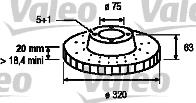 197084 VALEO disco de freno trasero