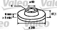 186899 VALEO disco de freno trasero