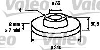 186897 VALEO disco de freno trasero