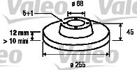 197038 VALEO disco de freno trasero