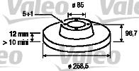 197033 VALEO disco de freno trasero