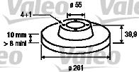 197020 VALEO disco de freno trasero