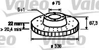 197175 VALEO disco de freno trasero