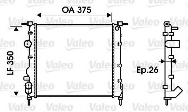 732338 VALEO radiador refrigeración del motor