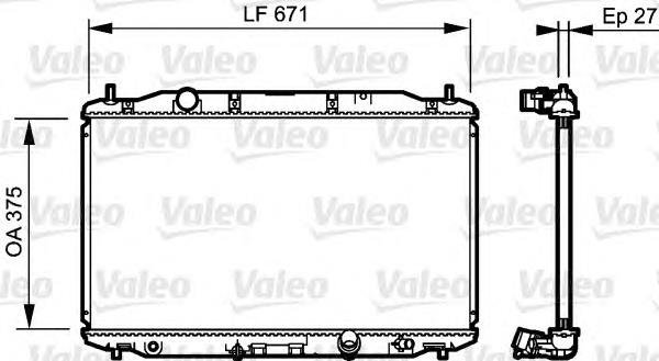 735242 VALEO radiador refrigeración del motor