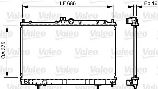 Radiador refrigeración del motor 735198 VALEO