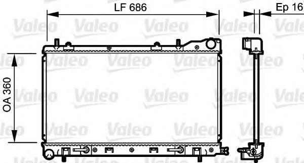 735210 VALEO radiador refrigeración del motor