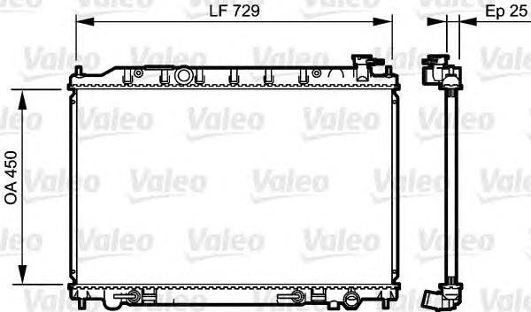 735204 VALEO radiador refrigeración del motor