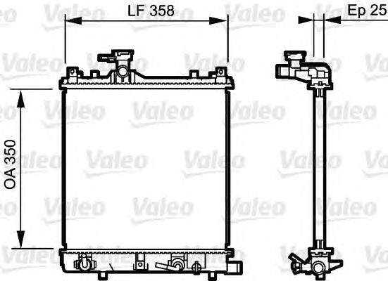 Radiador refrigeración del motor 734486 VALEO