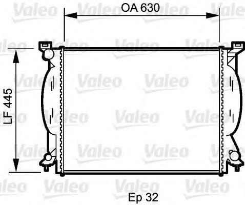 Radiador refrigeración del motor 734419 VALEO