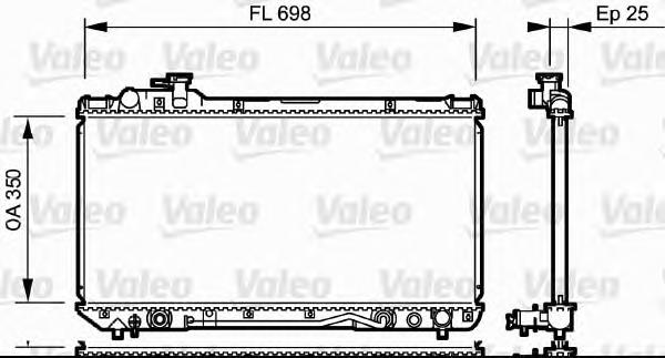 Radiador refrigeración del motor 734172 VALEO