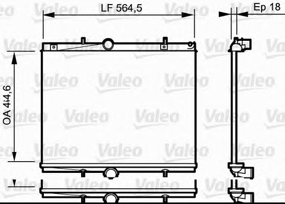 Radiador refrigeración del motor 735020 VALEO