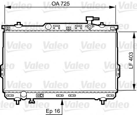 734259 VALEO radiador refrigeración del motor