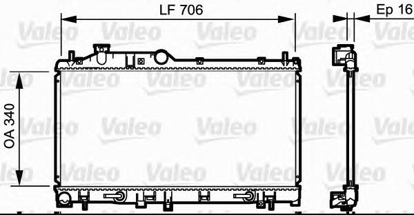 Radiador refrigeración del motor 735212 VALEO