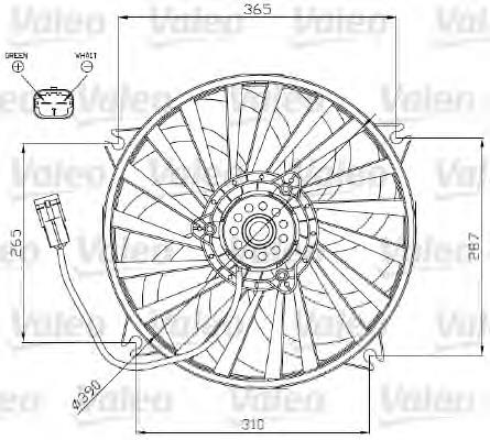 696177 VALEO ventilador (rodete +motor refrigeración del motor con electromotor completo)