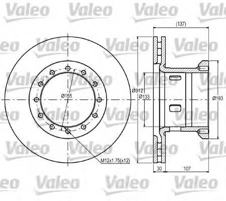 Freno de disco delantero 55102 Casals