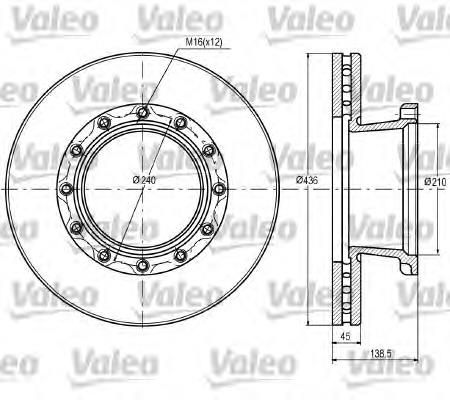 187069 VALEO freno de disco delantero