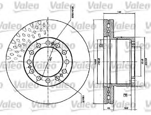 187117 VALEO disco de freno trasero