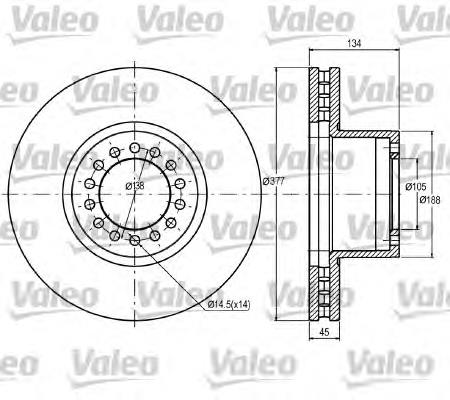 Disco de freno delantero para Mercedes Benz Truck TRUCK ATEGO III (967)