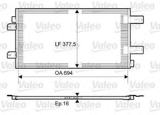 814003 VALEO condensador aire acondicionado