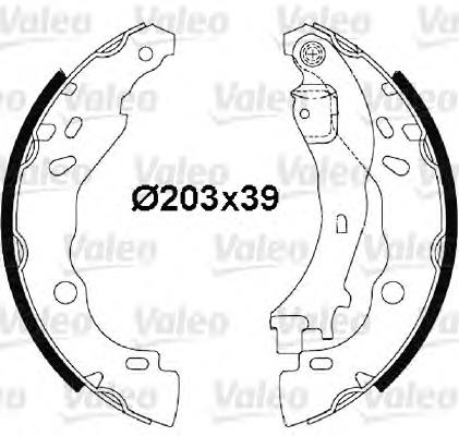 564006 VALEO zapatas de frenos de tambor traseras