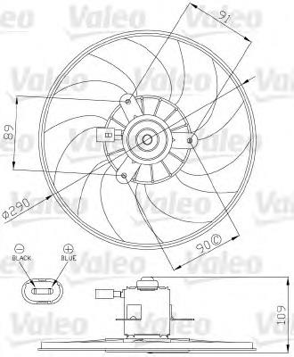 696286 VALEO ventilador (rodete +motor refrigeración del motor con electromotor completo)