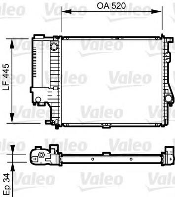 Radiador refrigeración del motor 731725 VALEO