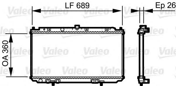 735061 VALEO radiador refrigeración del motor